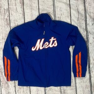 New York Mets Boys Youth Stitched Nike Sports MLB Zip Up Jacket